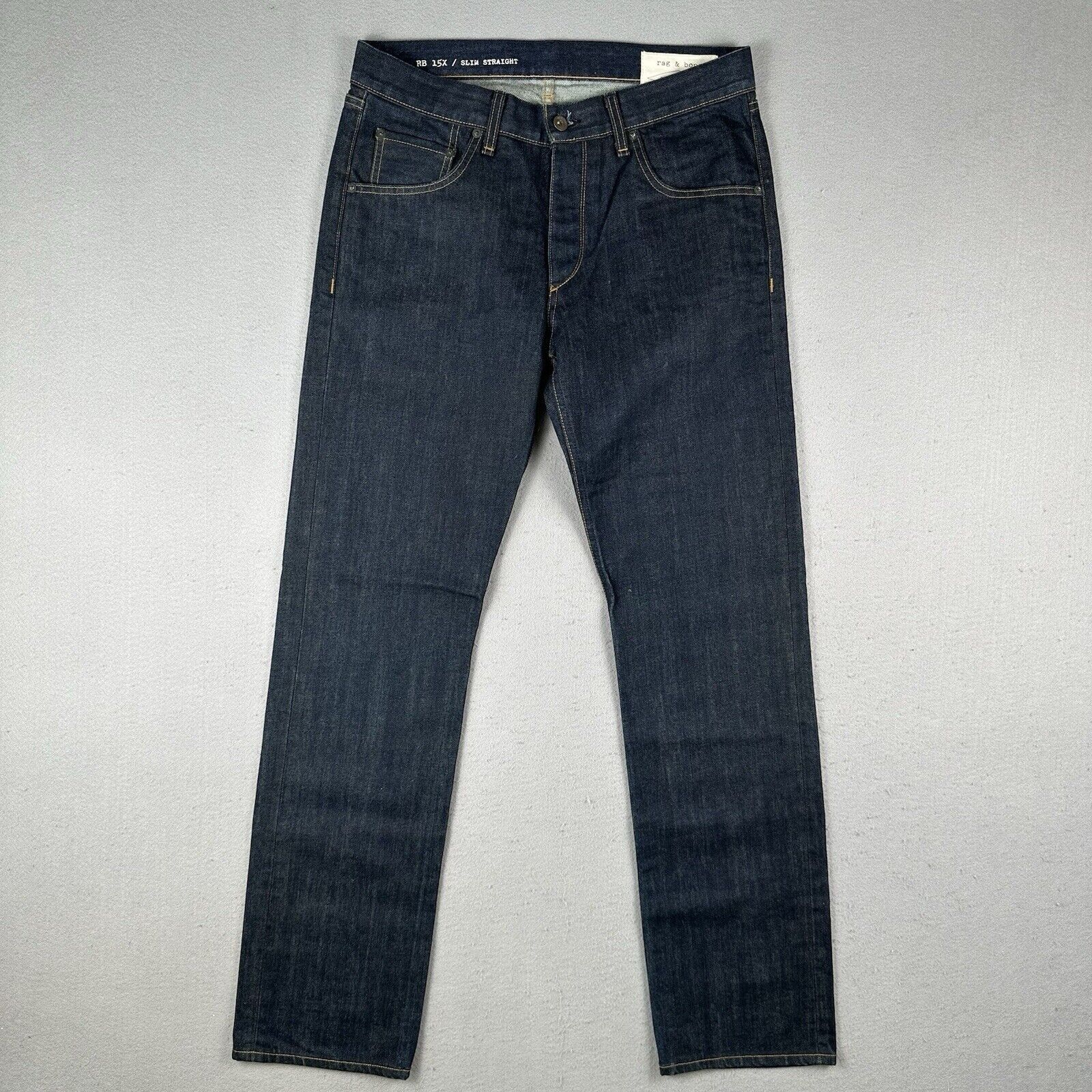 Rag & Bone Rb 15x Slim Straight Jeans (34x34)