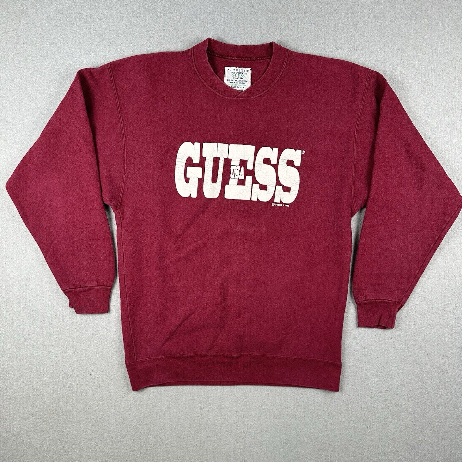 90s Guess USA Spell Out Sweatshirt (Medium)