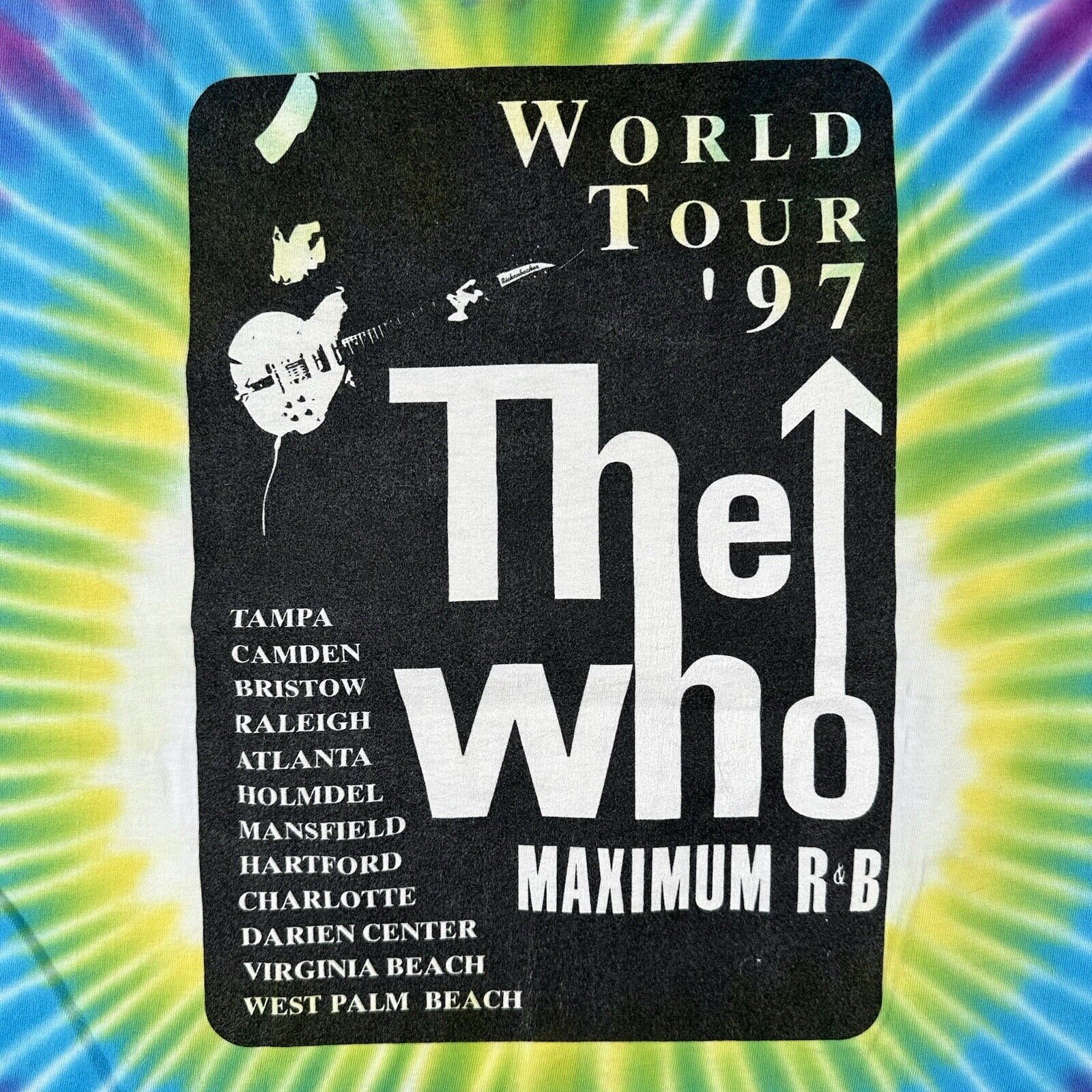 1997 The Who World Tour Tie Dye Shirt (X-Large)