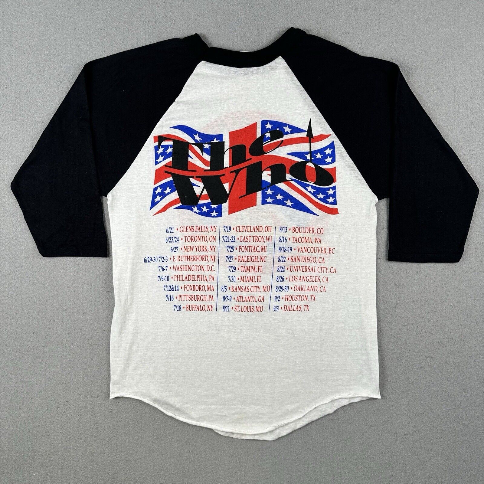 1989 The Who 25th Anniversary Tour Raglan Shirt (X-Large)