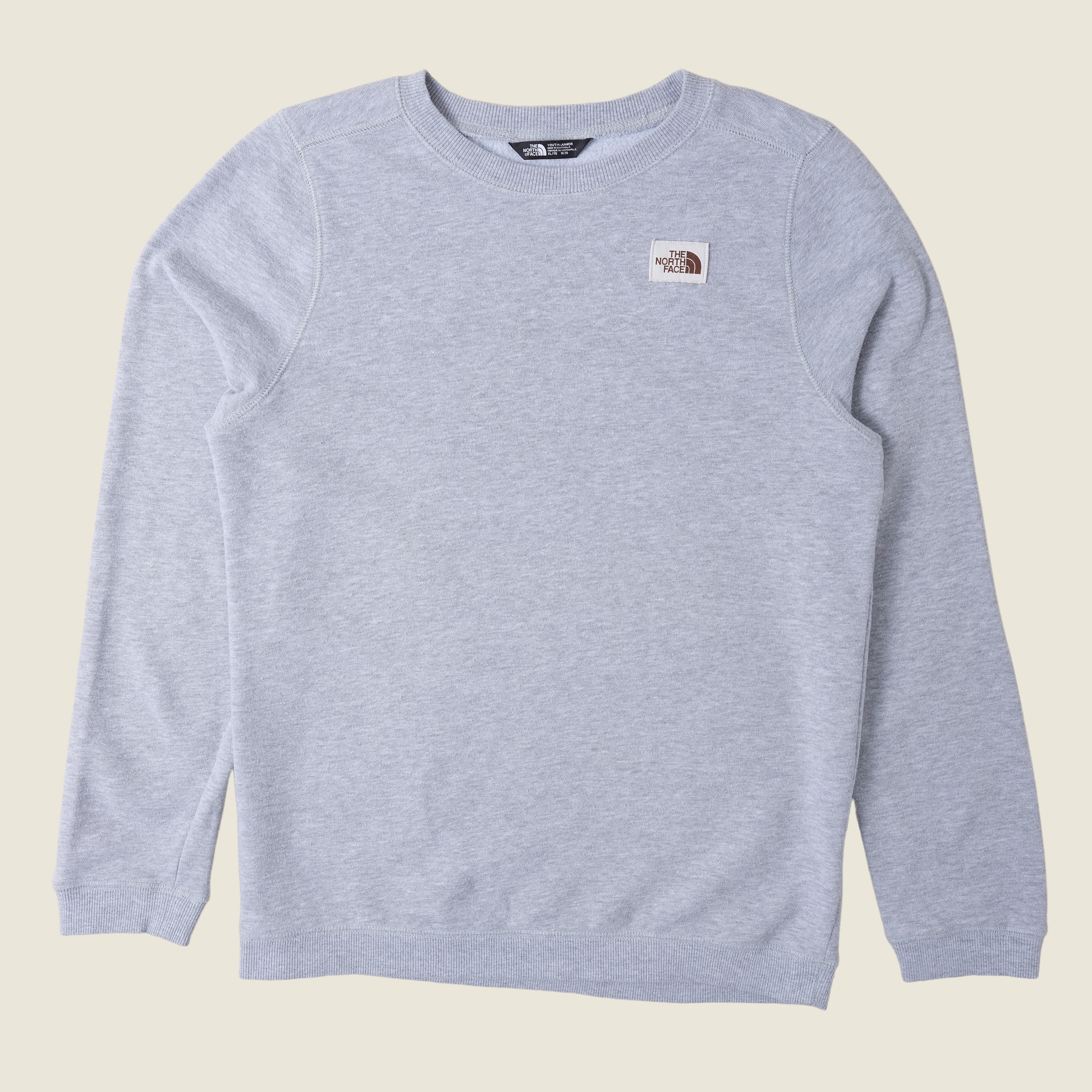 The North Face Box Logo Crew Pullover, Gray (Women’s Small)