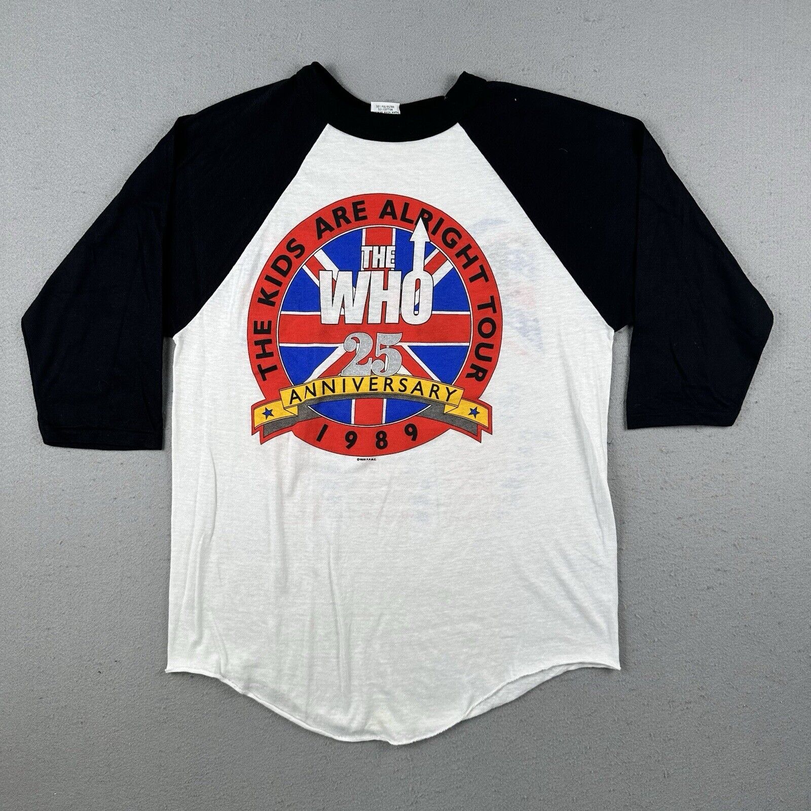 1989 The Who 25th Anniversary Tour Raglan Shirt (X-Large)