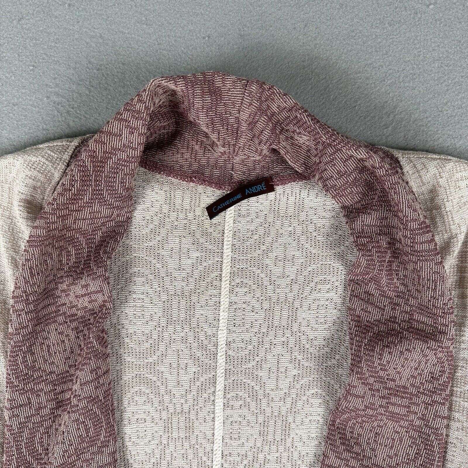 Catherine Andre Knit Open Front Cardigan Sweater (Small)