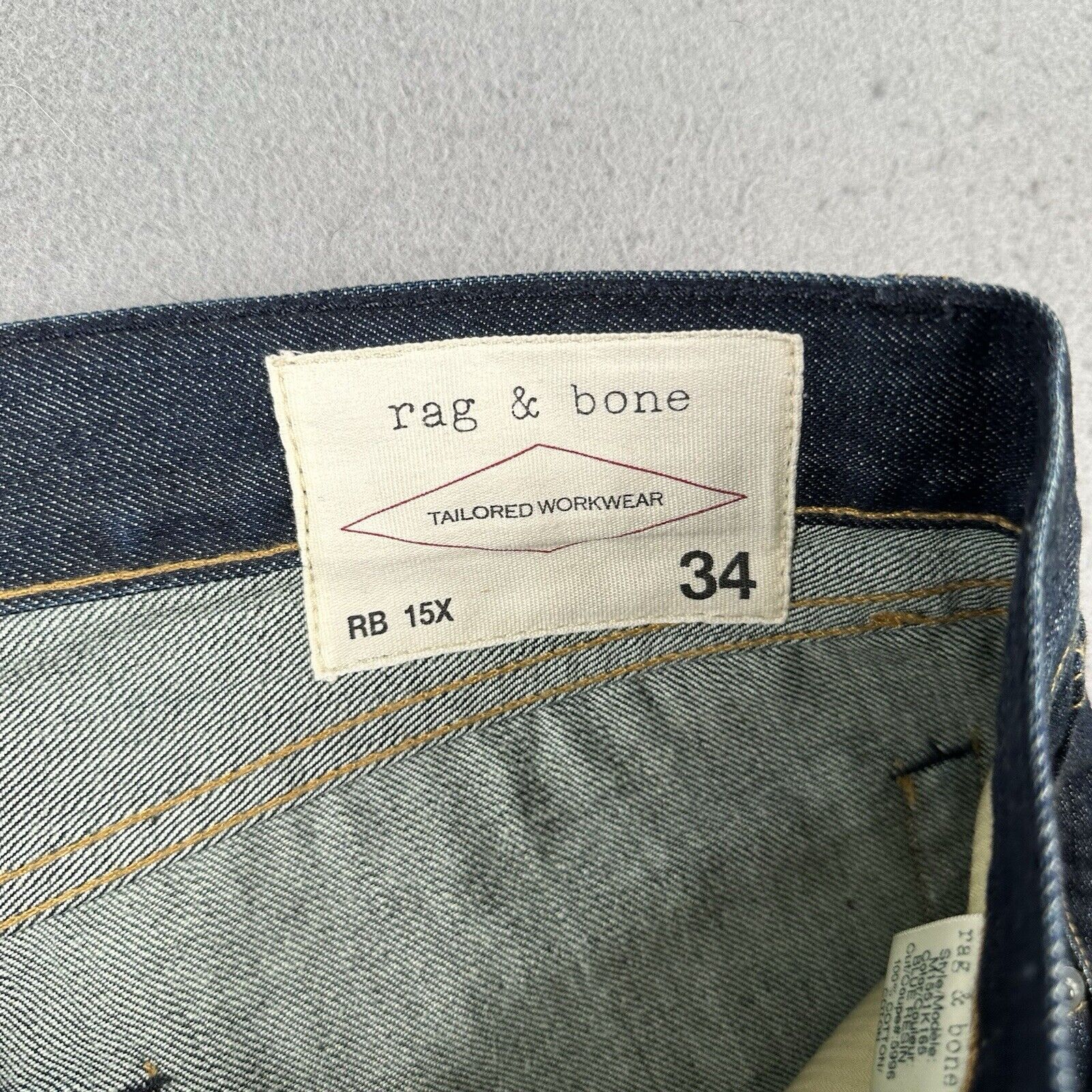 Rag & Bone Rb 15x Slim Straight Jeans (34x34)