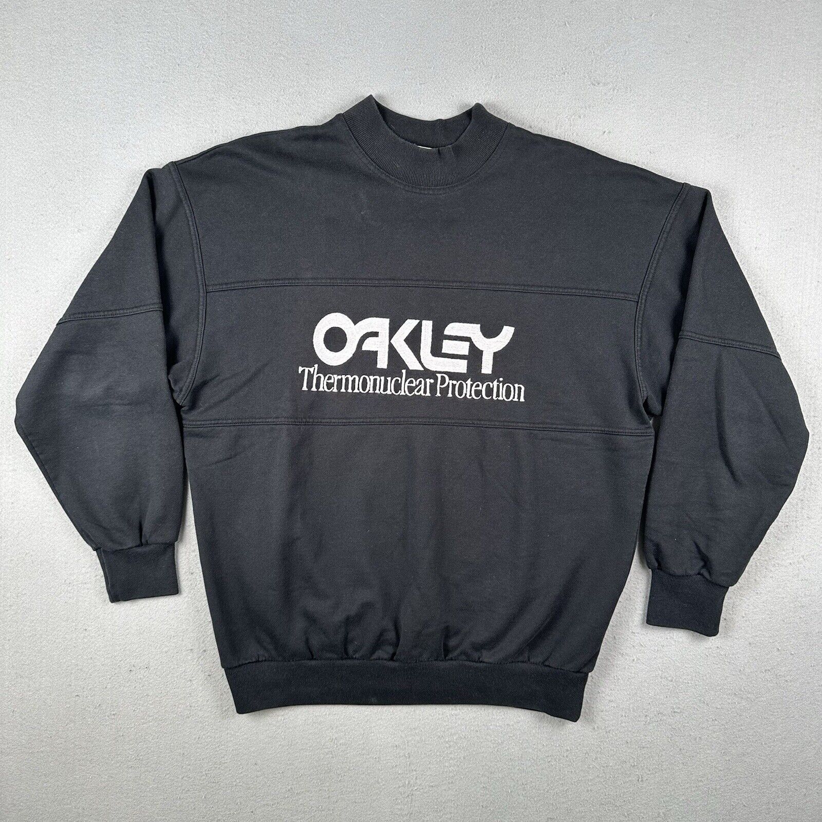 90s Oakley Software Embroidered Thermonuclear Sweatshirt (Large)