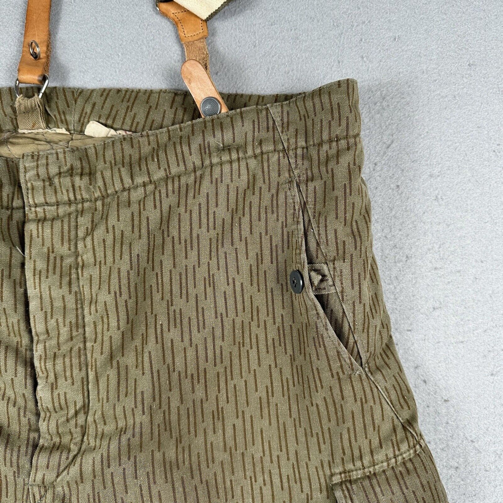 80s East Germany Rain Camo Insulated Cargo Pants M 48 (36x25)