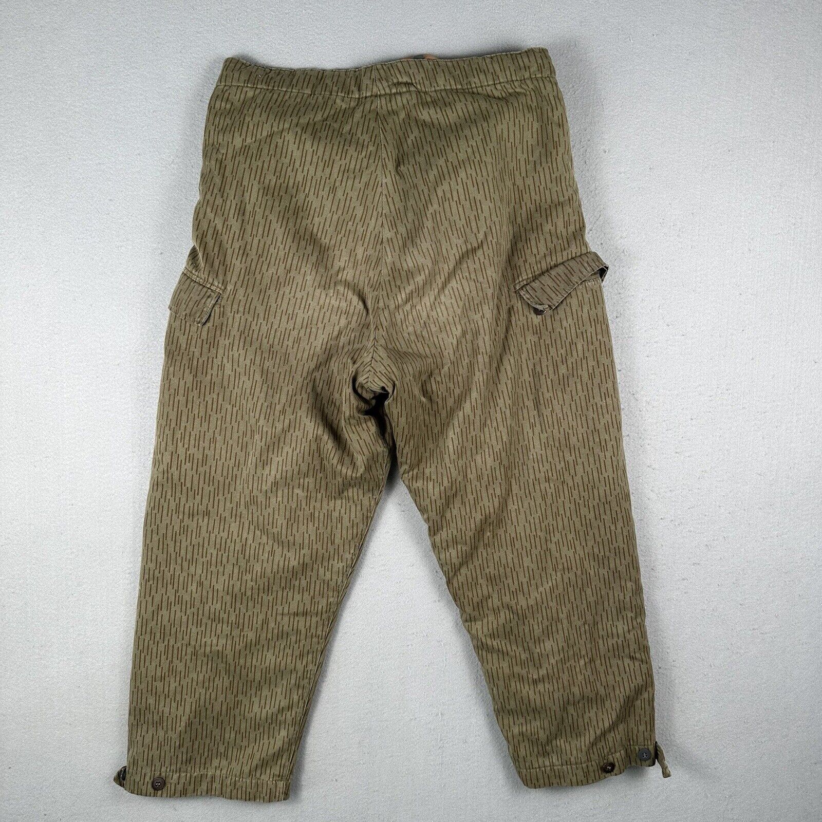 80s East Germany Rain Camo Insulated Cargo Pants M 48 (36x25)