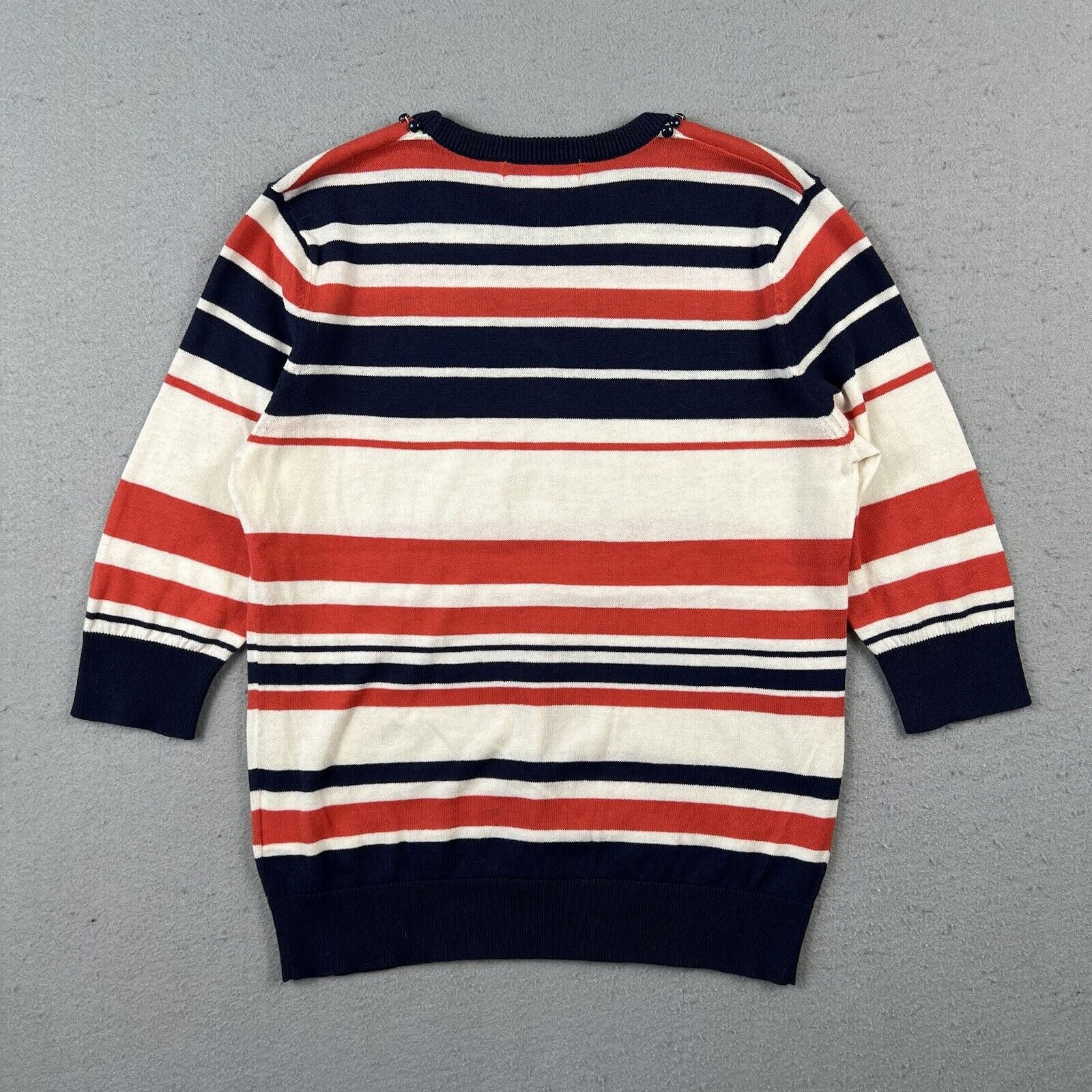 Armand Ventilo Striped 3/4 Sleeve Sweater (XS)