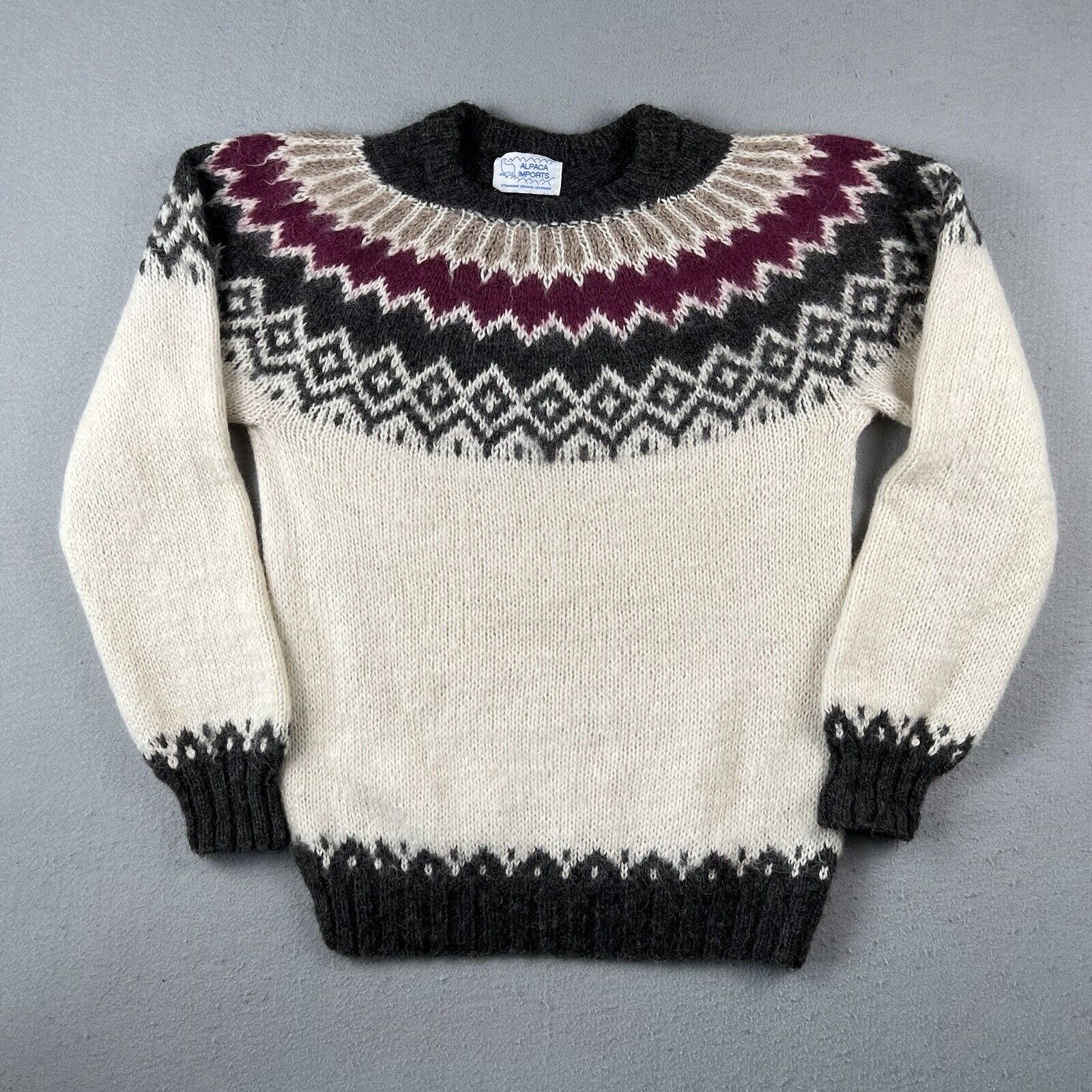 Alpaca Imports Fair Isle Wool Sweater (Women Large)