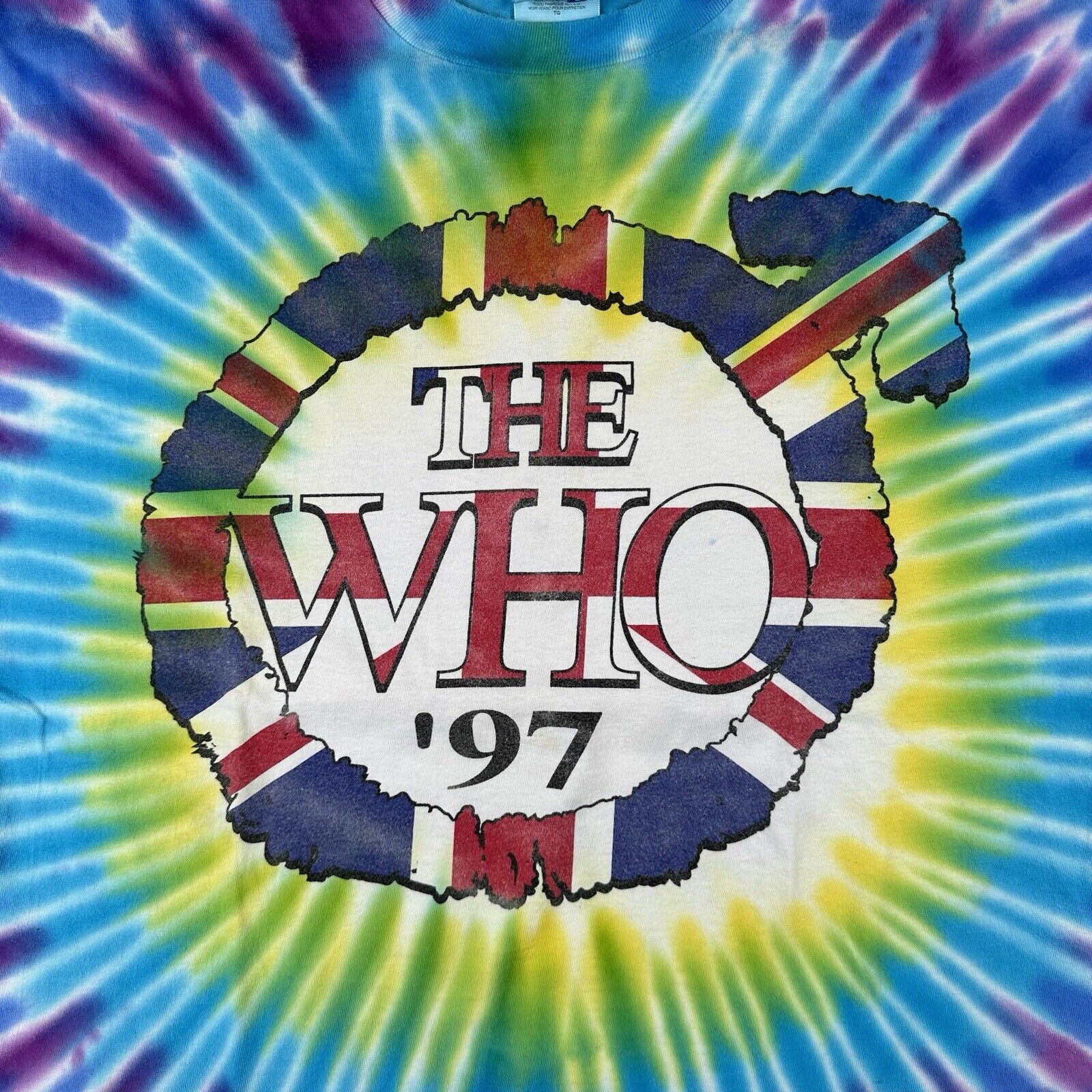 1997 The Who World Tour Tie Dye Shirt (X-Large)