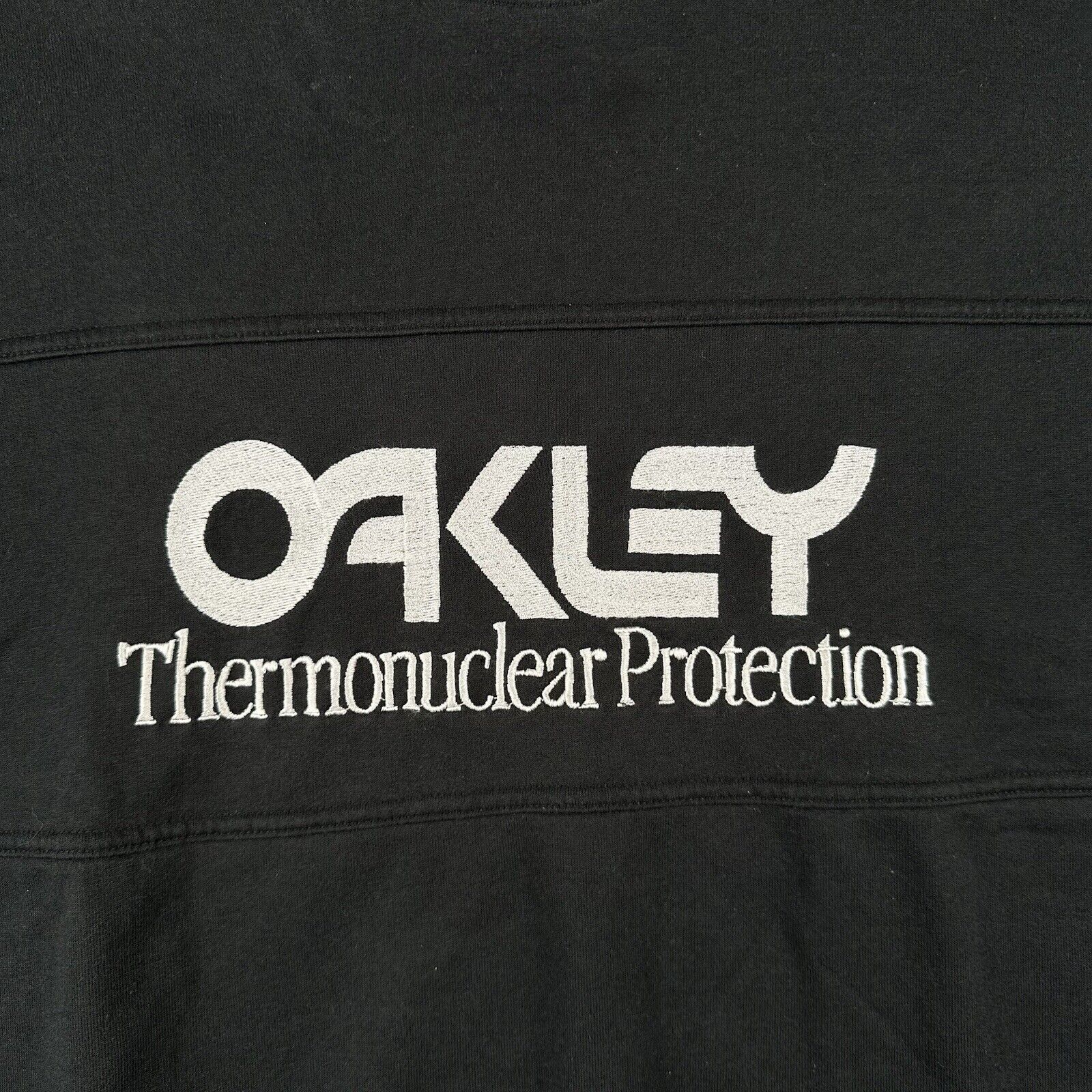 90s Oakley Software Embroidered Thermonuclear Sweatshirt (Large)