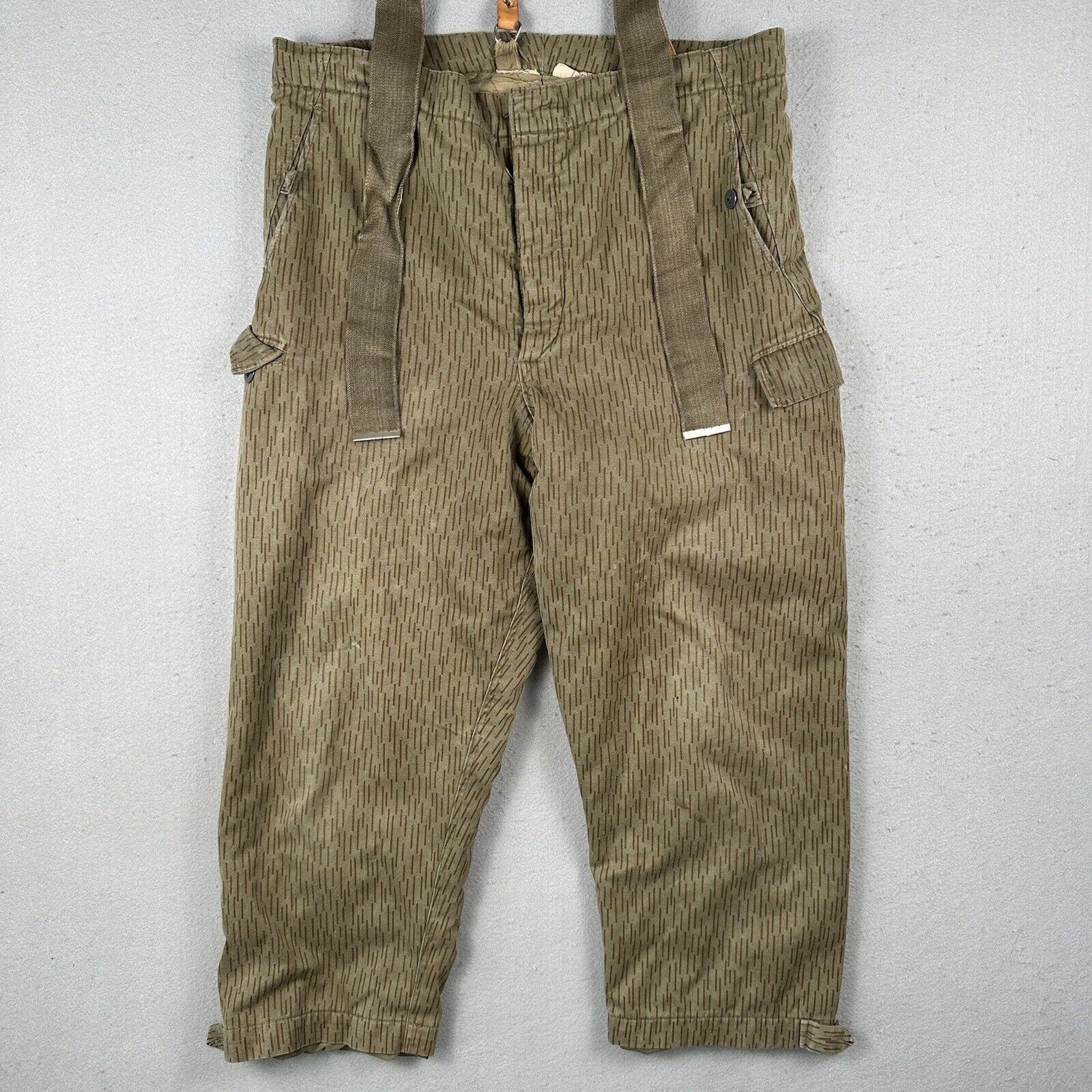 80s East Germany Rain Camo Insulated Cargo Pants M 48 (36x25)