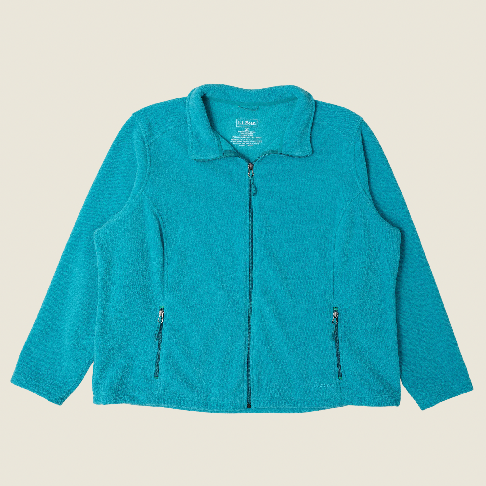 L.L. Bean Full Zip Fleece Jacket, Blue (Women’s 2X)