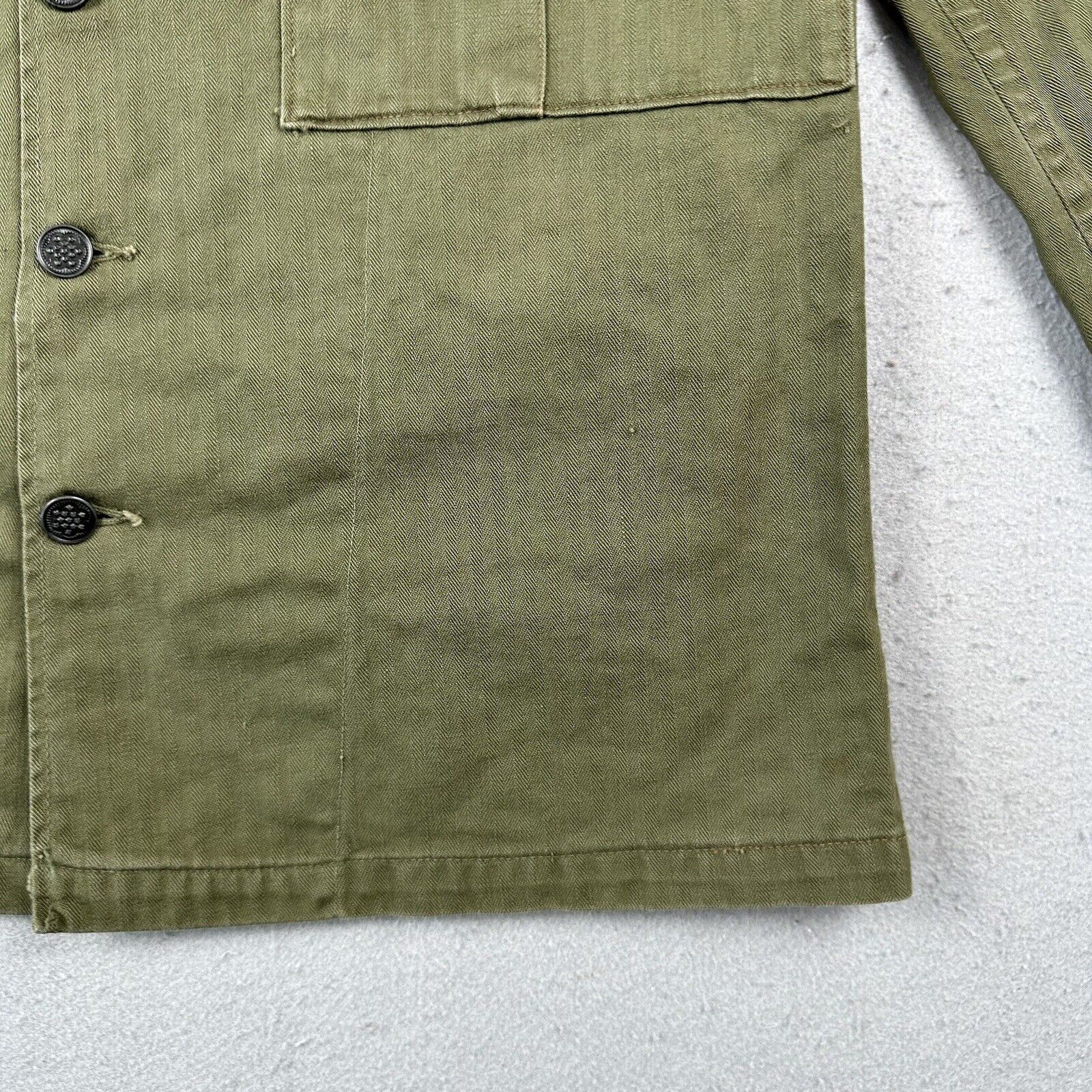 40s WW2 US Army HBT 2nd Pattern Jacket Shirt (36R)