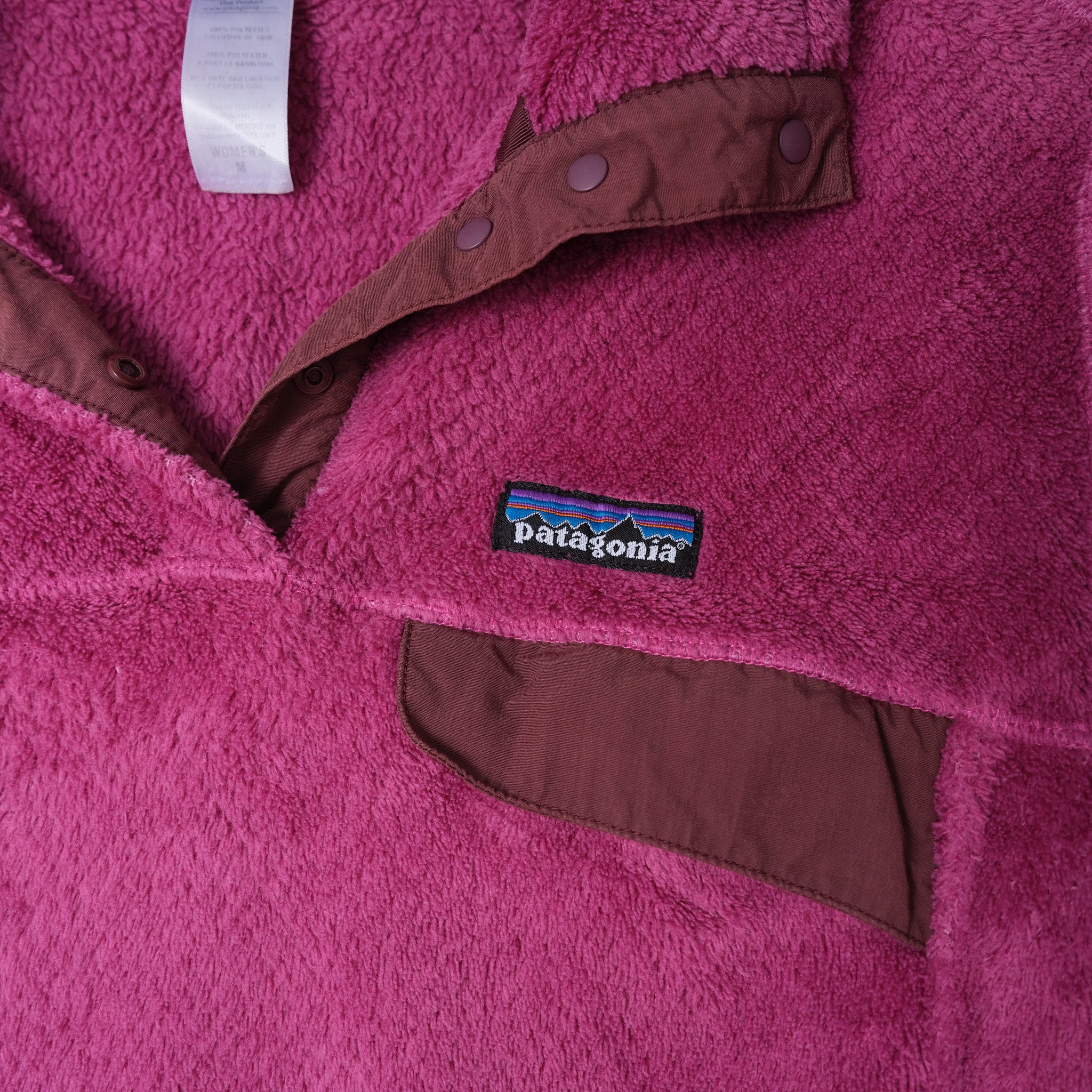 Patagonia Re-Tool Snap-T Pullover, Magenta (Women’s Medium)