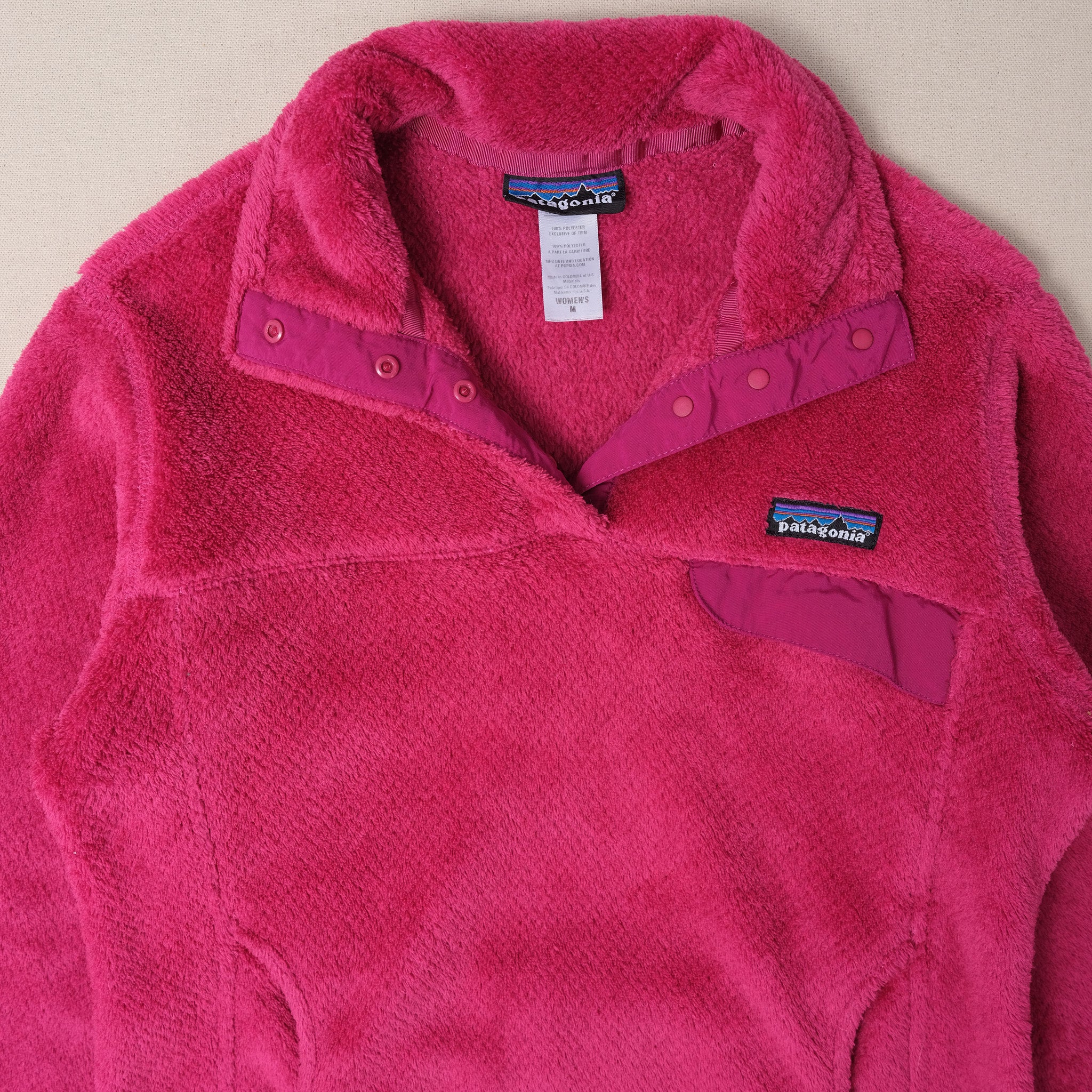 Patagonia Re-Tool Snap-T Pullover, Dark Pink (Women’s Medium)