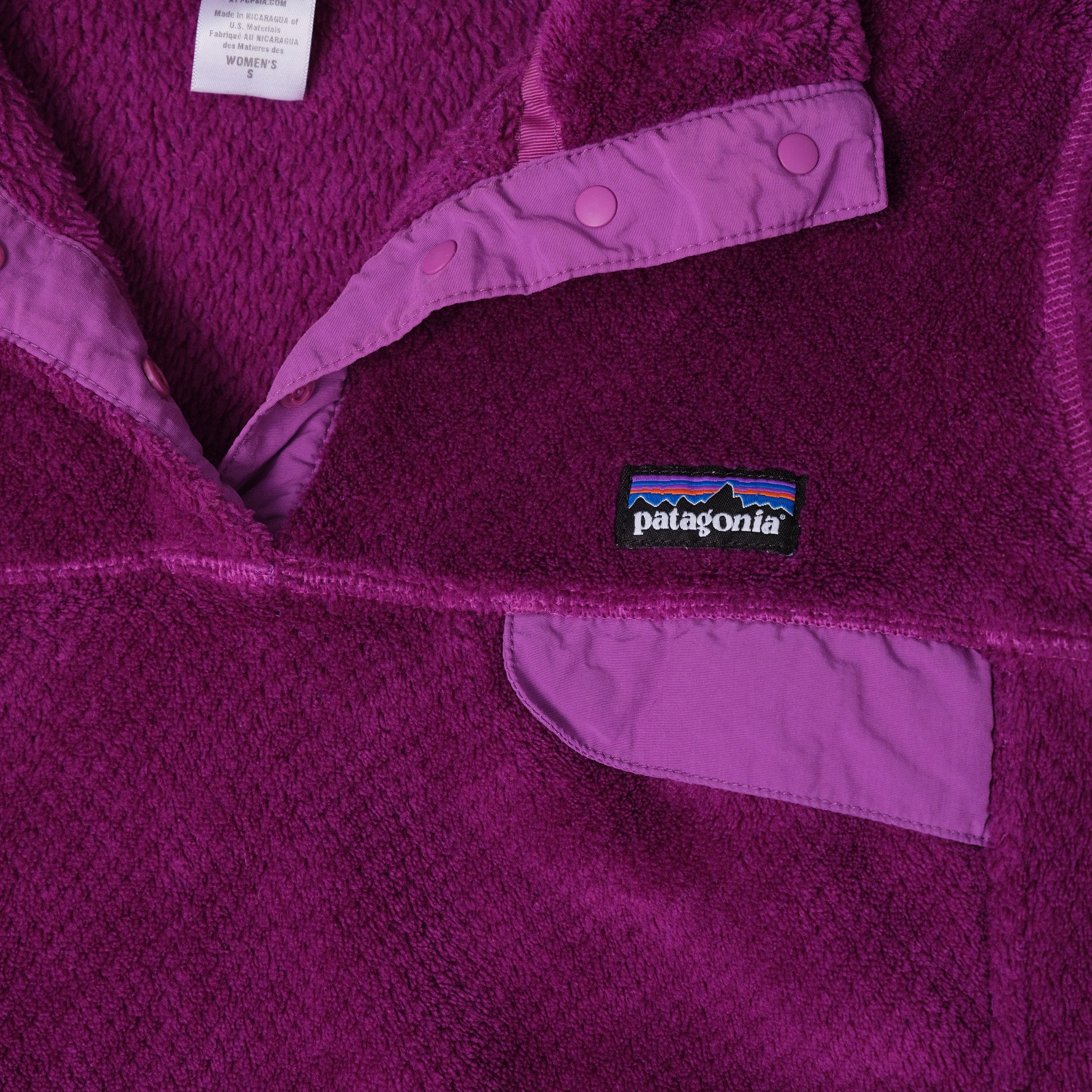 Patagonia Re-Tool Snap-T Pullover, Purple (Women’s Small)