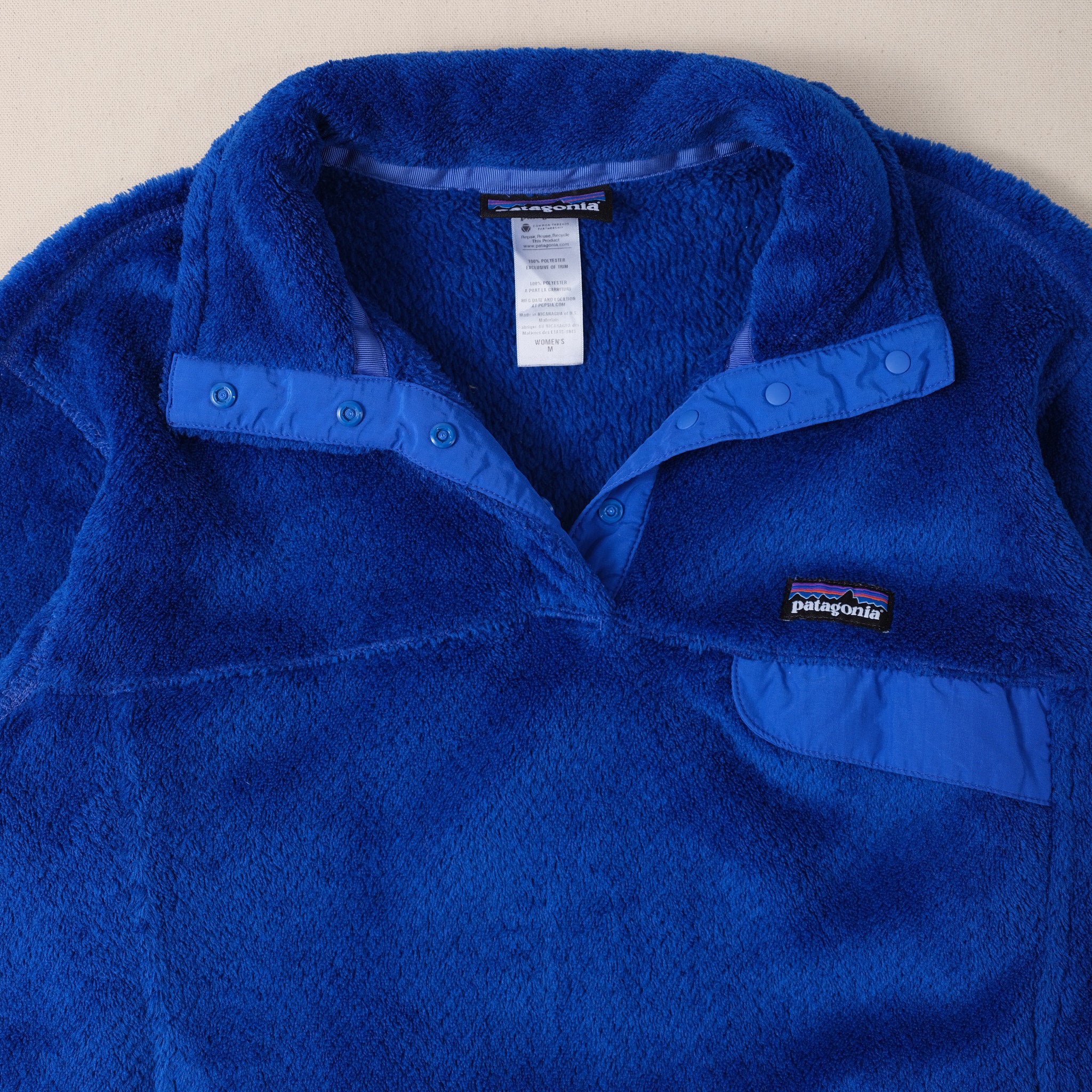 Patagonia Re-Tool Snap-T Pullover, Blue (Women’s Medium)