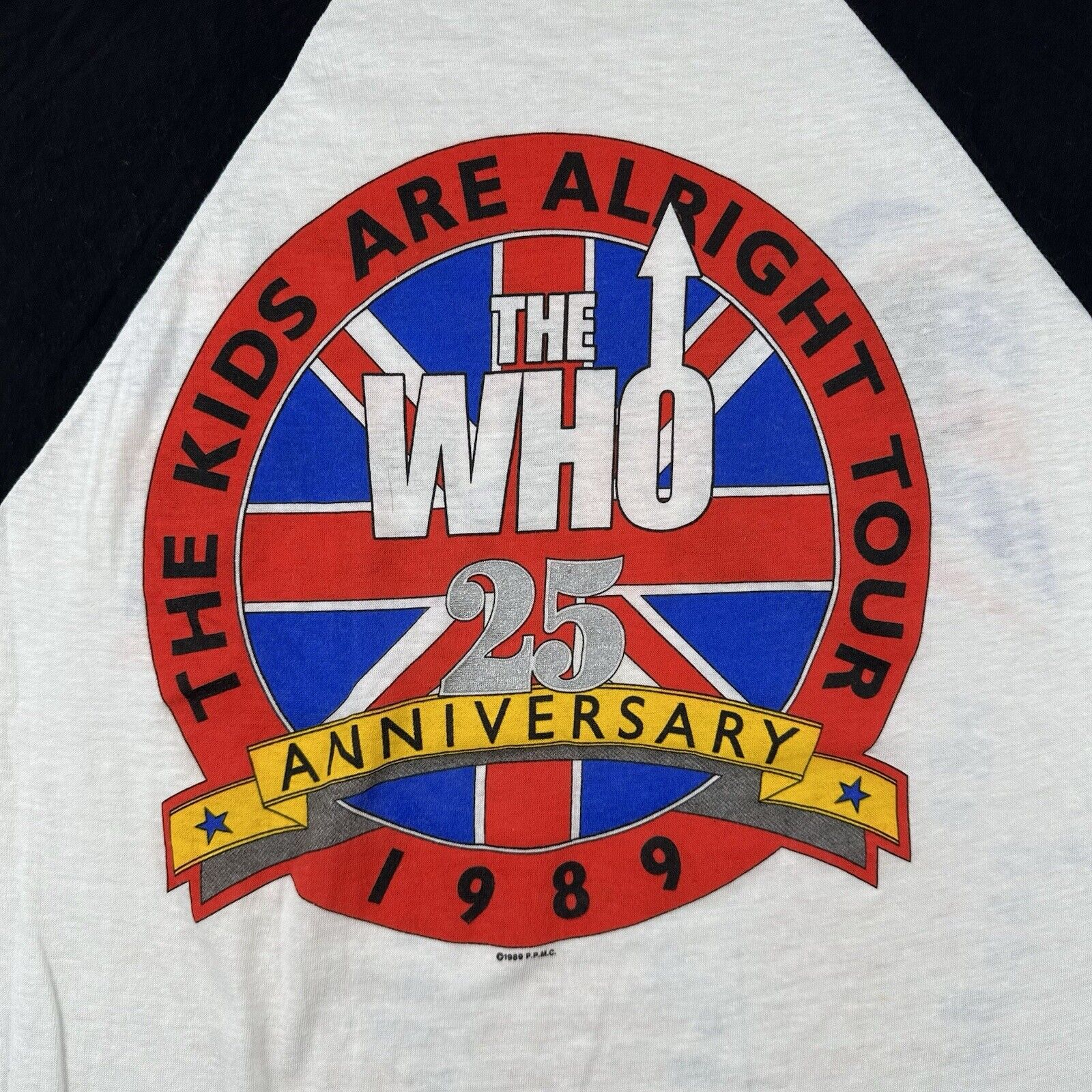 1989 The Who 25th Anniversary Tour Raglan Shirt (X-Large)