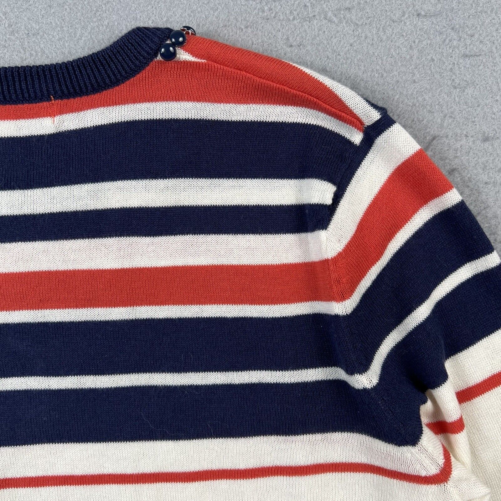 Armand Ventilo Striped 3/4 Sleeve Sweater (XS)