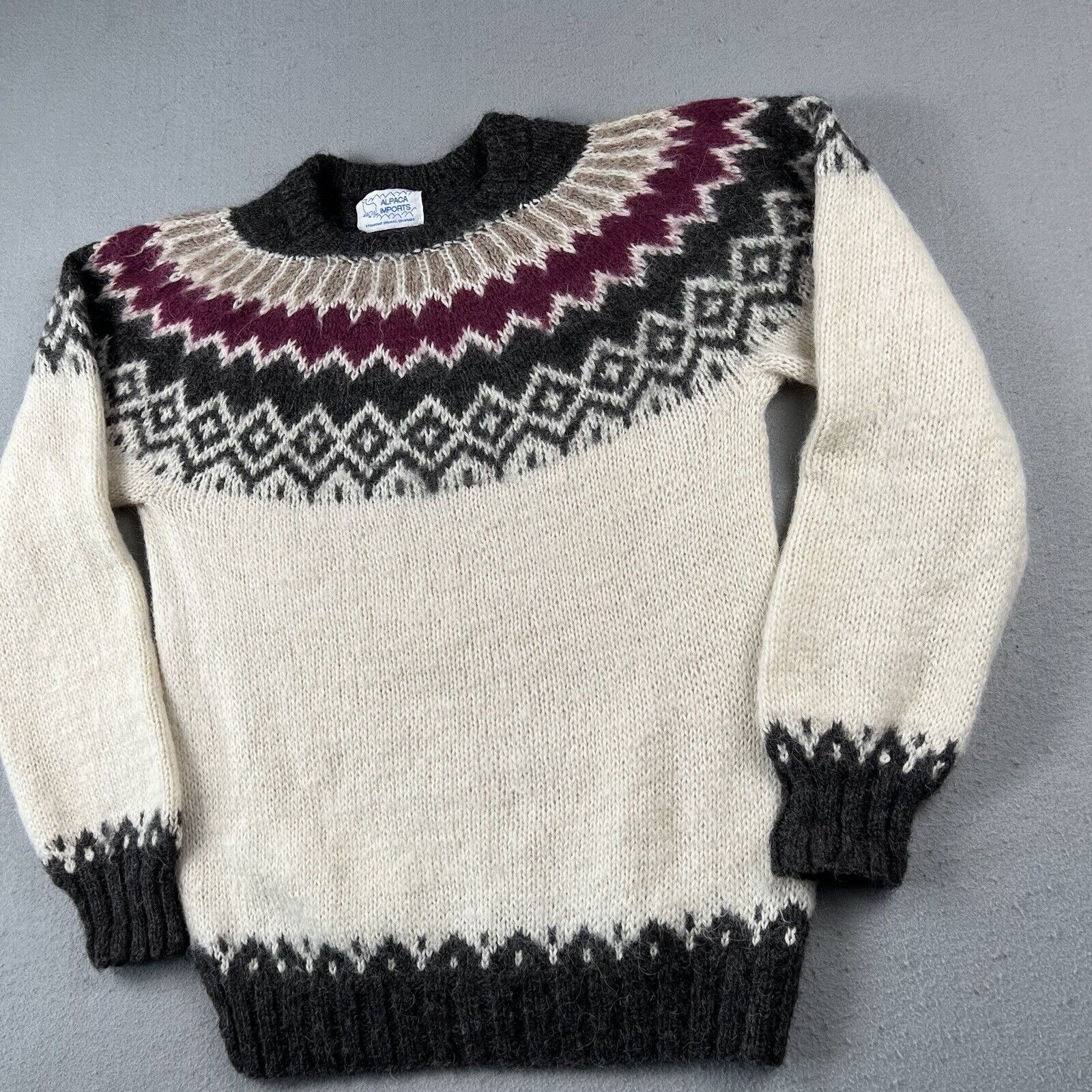 Alpaca Imports Fair Isle Wool Sweater (Women Large)