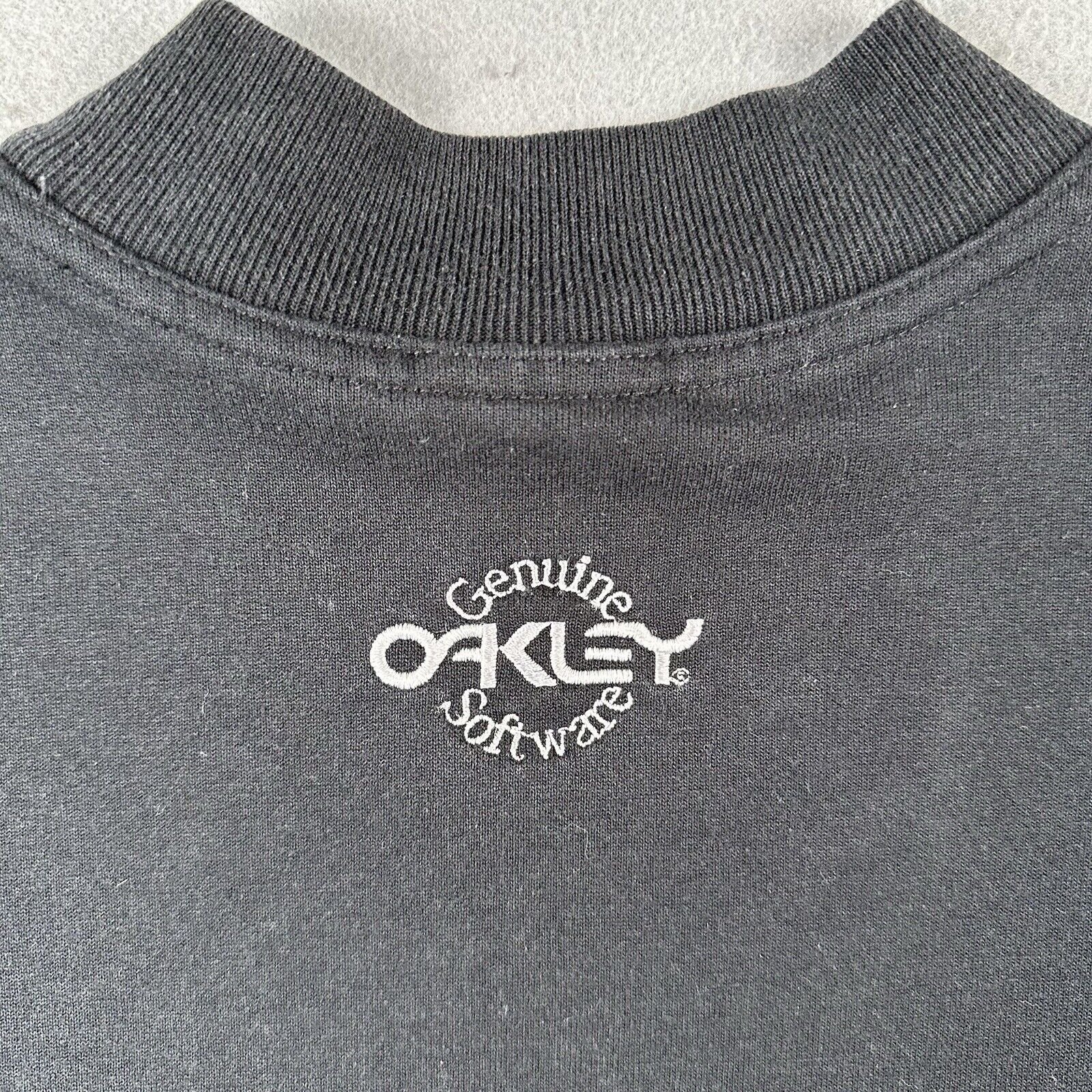 90s Oakley Software Embroidered Thermonuclear Sweatshirt (Large)