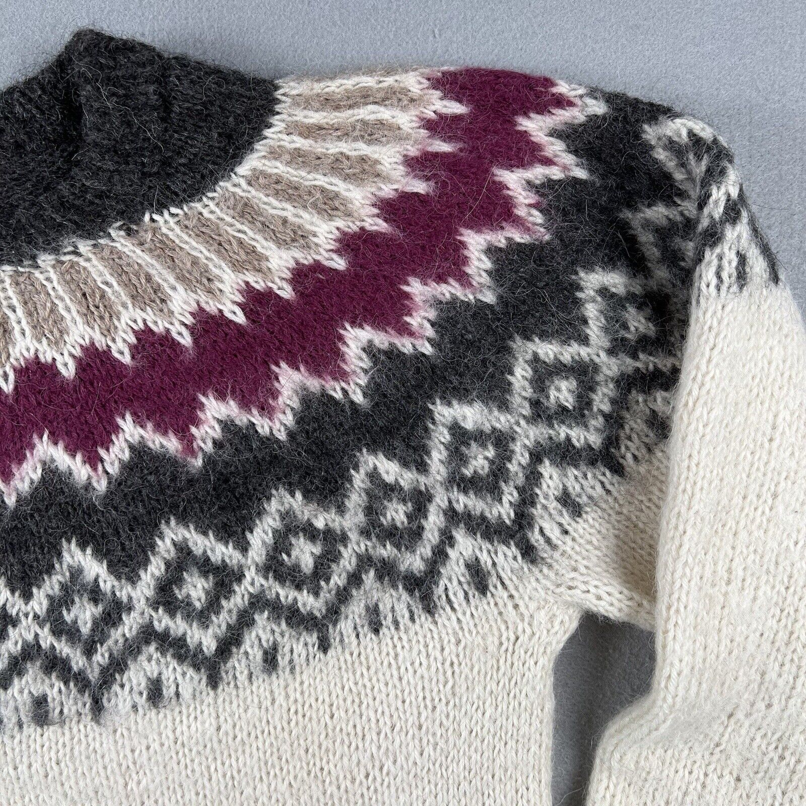 Alpaca Imports Fair Isle Wool Sweater (Women Large)