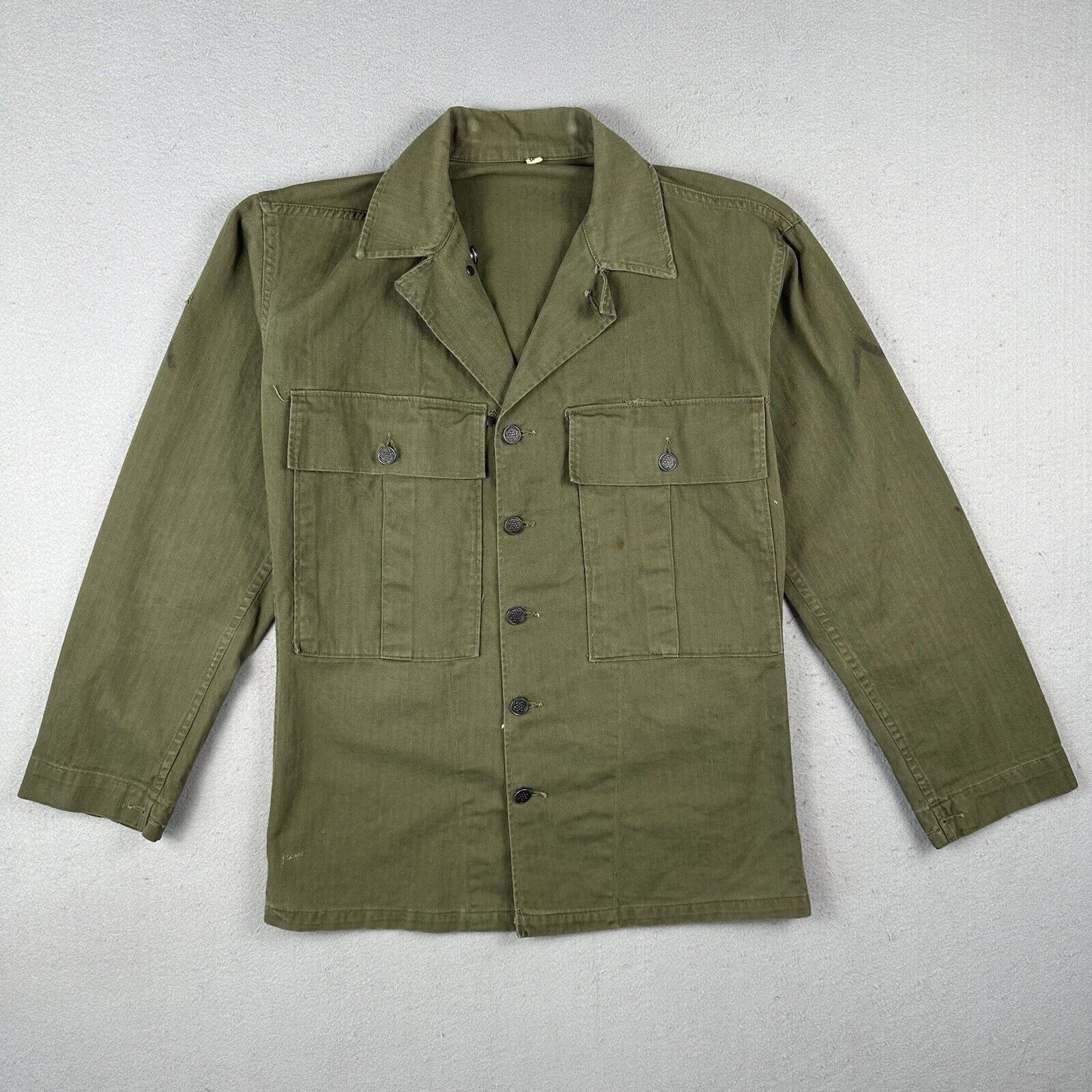 40s WW2 US Army HBT 2nd Pattern Jacket Shirt (36R)